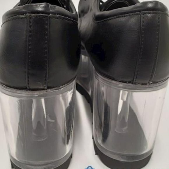 💥KILLER DESIGN💥YRU QLOUD CUSTOMIZABLE TRANSPARENT PLATFORM SHOES in BLACK - Picture 9 of 16